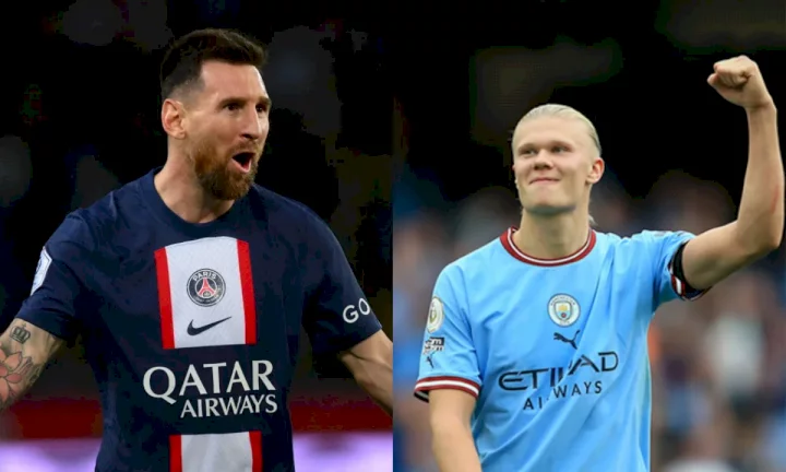 EPL: Guardiola reveals difference between Haaland, Messi