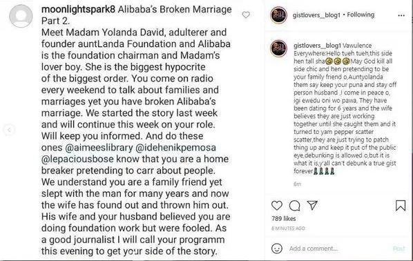 Bloggers drag comedian, Alibaba over alleged side chick, says she is the cause of his marriage crash