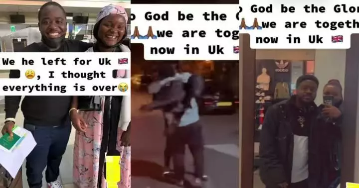 Lady overjoyed as she joins her man in UK, years after he relocated (Video)