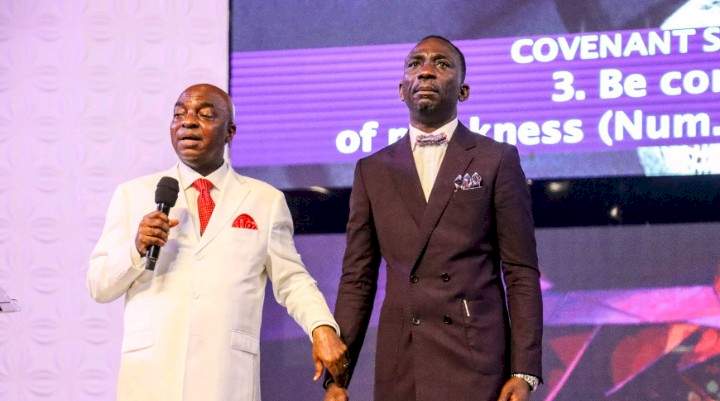 "I'll buy another private jet for you" - Pastor Enenche promises Bishop Oyedepo