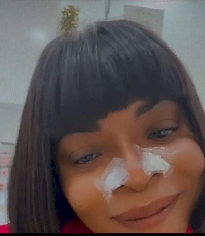 'She will soon cut out the nose completely' - Fans react as Laura Ikeji revisits a surgeon for her nose job