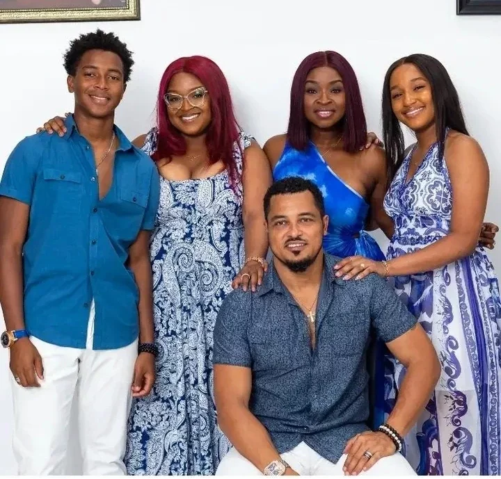 Actor, Van Vicker steps out with his wife and children to mark his 46th birthday