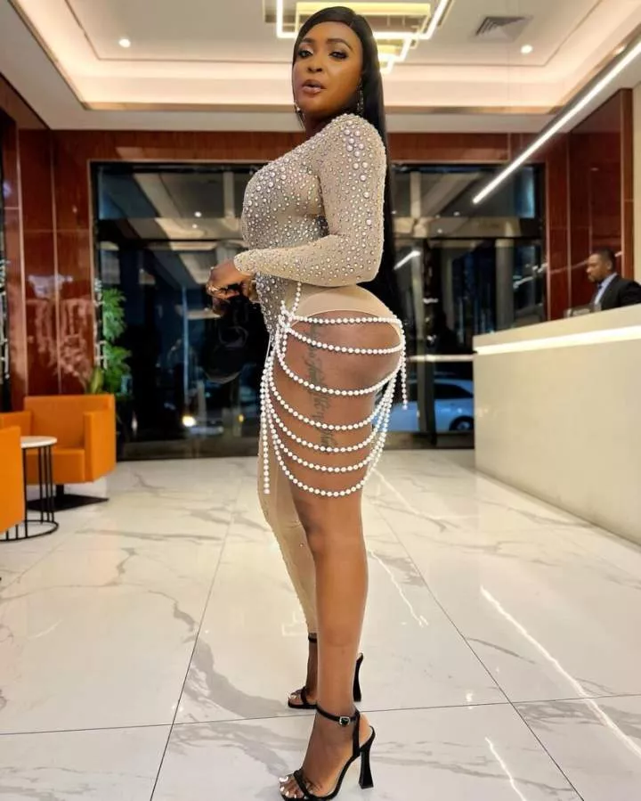 'You look razz' - Netizens react as Blessing Okoro steps out in a risqué outfit for a date (video)