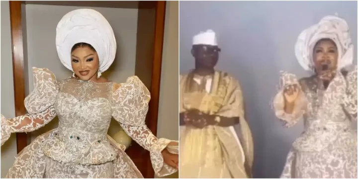 'My husband has turned to a skit maker because of me' - Mercy Aigbe breaks down in tears at her movie premiere