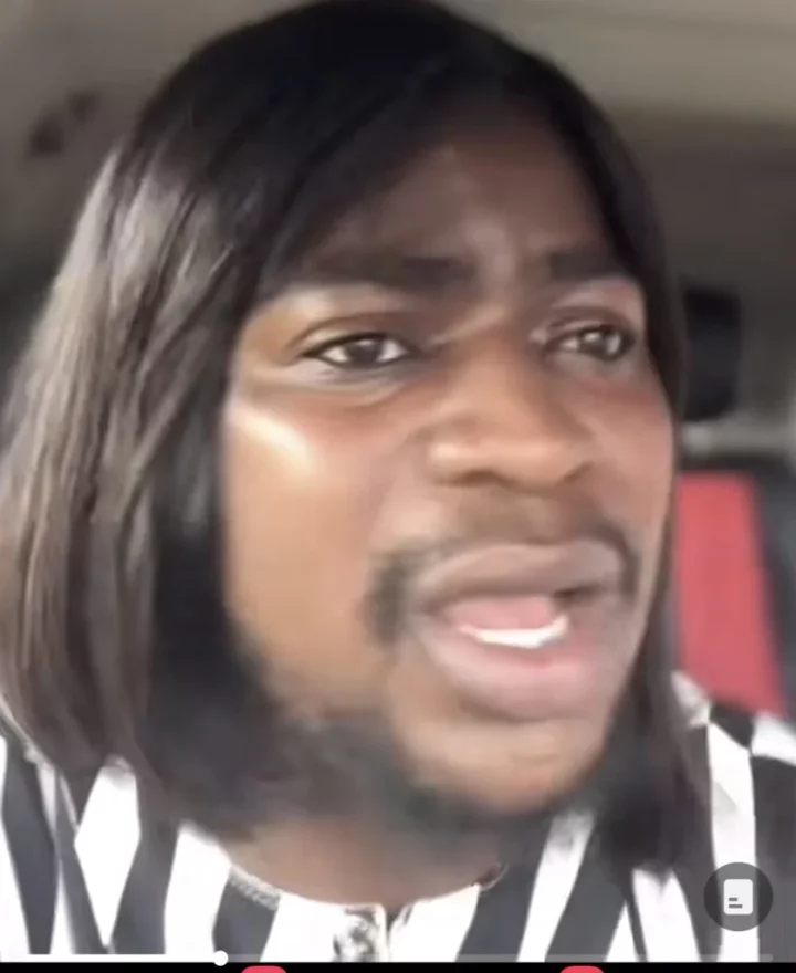 'How much are they paying you son' - Skitmaker shares his father's reaction after he saw him wearing wig in an Instagram video