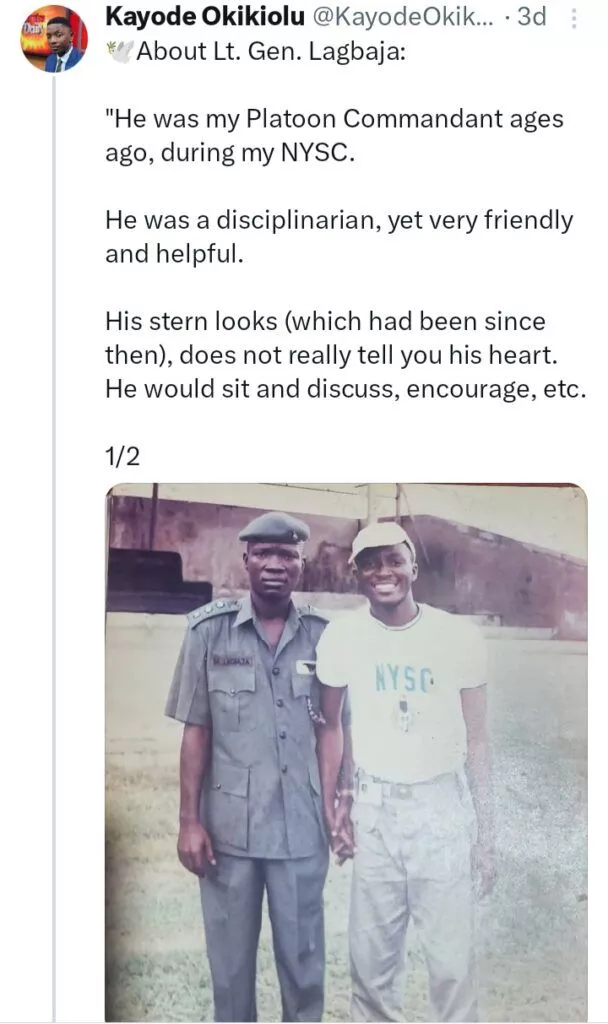 Man leaves many emotional as he shares throwback NYSC photo with late Lt. Gen. Lagbaja