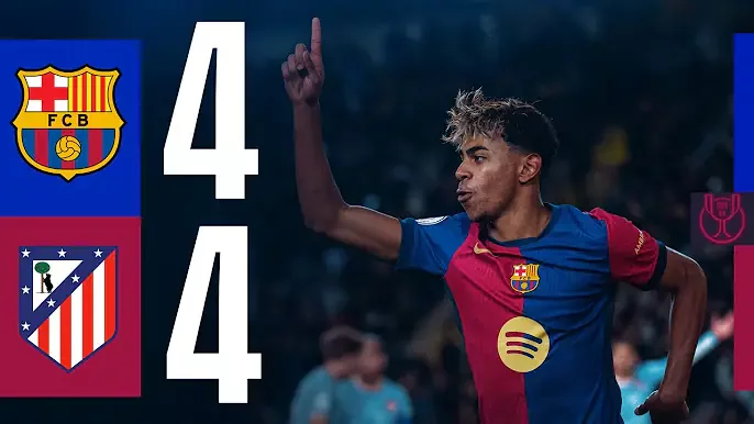 Barcelona 4 - 4 Atletico Madrid (Feb-25-2025) Copa del Rey Highlights