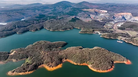 Getty Images Recent heavy rains have added to the water levels in places like Ömerli dam, which stories water for Istanbul's supplies (Credit: Getty Images)