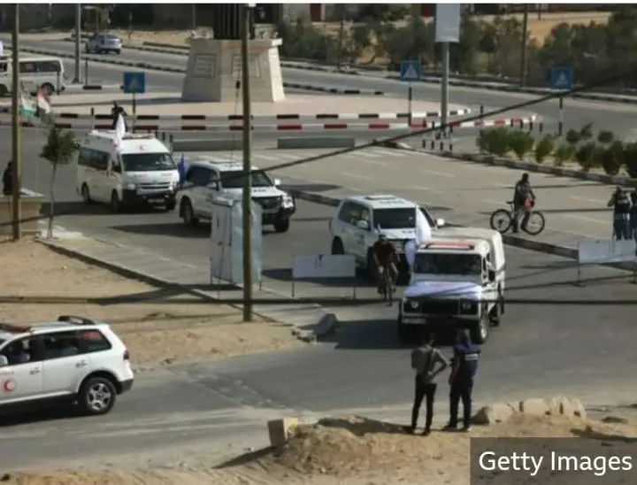 Photos: Finally, aid trucks enter Gaza from Egypt