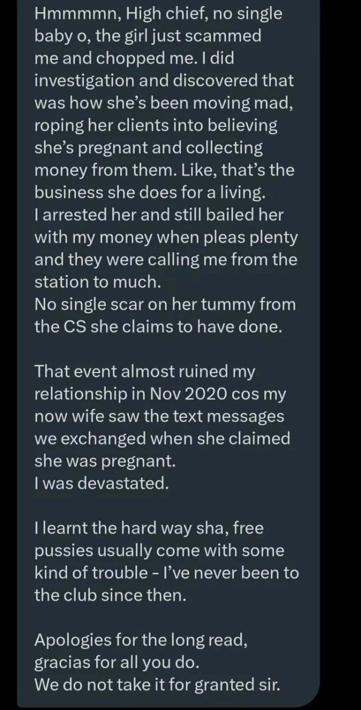 Man arrests lady for scamming him of ₦500k with fake pregnancy, lies about CS