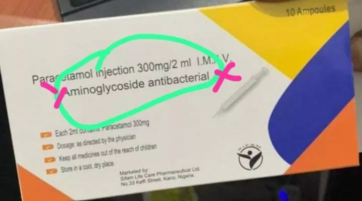 Falsified mislabelled Paracetamol Injection circulating in Nigeria - NAFDAC alerts Nigerians