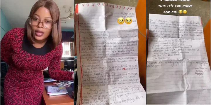 JSS2 student's heartfelt friendship letter to teacher goes viral