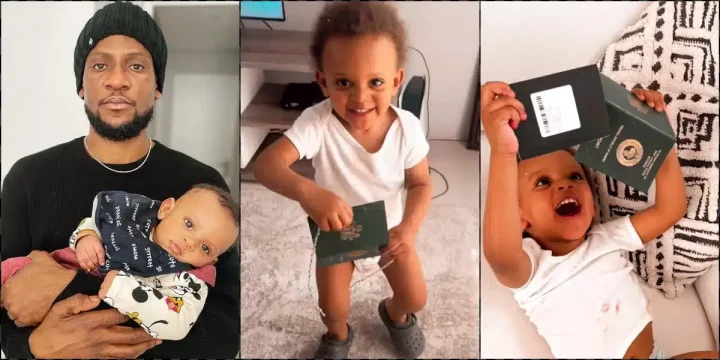 "This pikin no know wetin dey wait for am" - Omashola's son overjoyed as he gets his Nigerian passport, father reacts