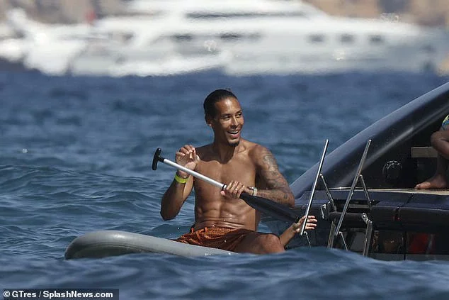 Virgil van Dijk shows off his abs on yacht with wife Rike Nooitgedagt