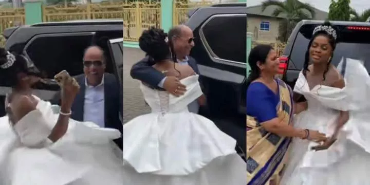 "Imagine she lied about the wedding" - Bride overjoyed as her boss flies from UK to surprise her on her wedding day