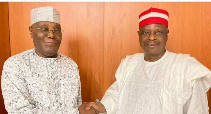 Atiku Abubakar, the Presidential candidate of the PDP in 2023 general election and his NNPP counterpart, Rabiu Kwankwaso. [Channels TV]