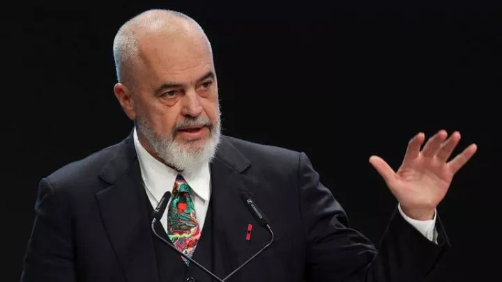 Albania's prime minister Edi Rama. Pic: Reuters