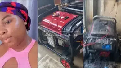 Lady thankful for life after her pricey generator caught fire while she slept