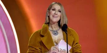 Celine Dion onstage at the 66th Grammy Awards.Kevin Mazur/Getty Images for The Recording Academy