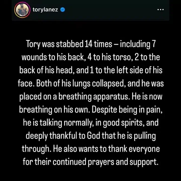 Tory Lanez's management breaks silence on his rumored hospitalization