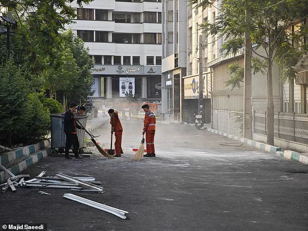 Residential buildings in Nobonyad Square are shown following Israeli airstrikes on June 13, 2025 in Tehran, Iran