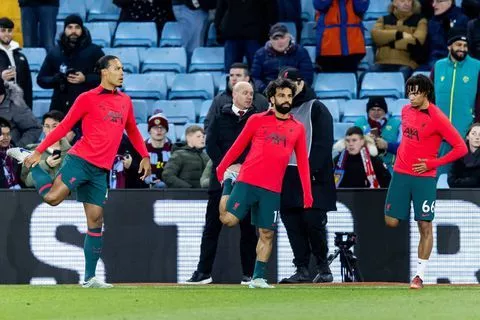 Mohamed Salah, Virgil van Dijk and Trent Alexander-Arnold