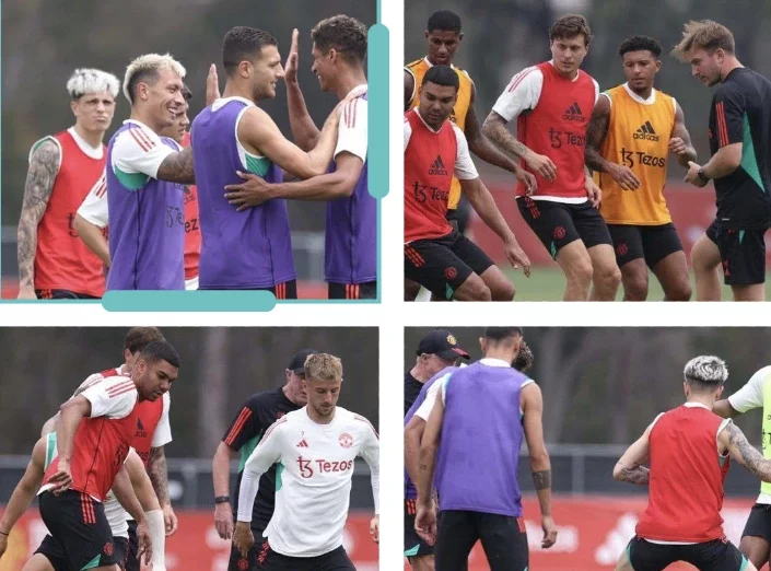 3 players that were present at Manchester United's training session.