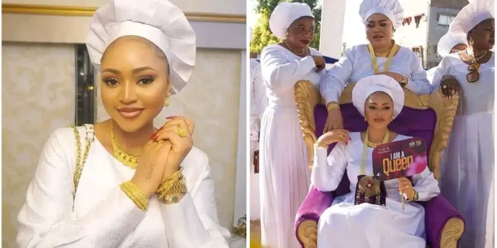 Regina Daniels and her mother, Rita donate N2.5M to Celestia church