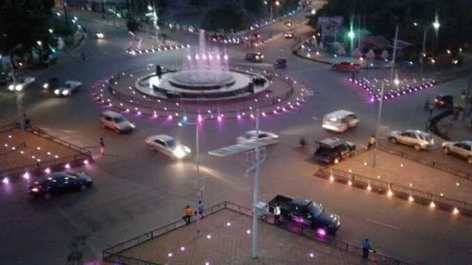 This is somewhere in Abakaliki, the capital of Ebonyi State in Igboland, at night-the hidden treasure city of Igboland.