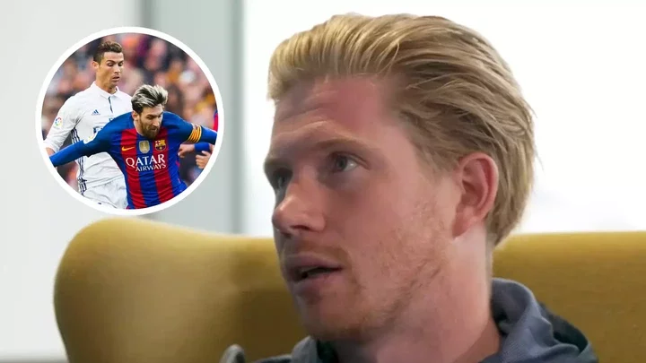 Kevin De Bruyne didn't hesitate when asked if he would prefer to play with Cristiano Ronaldo or Lionel Messi