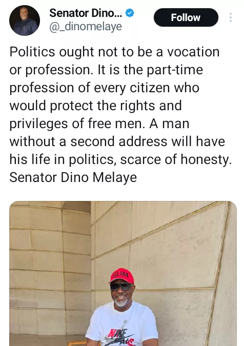 Politics should not to be a vocation or profession - Dino Melaye