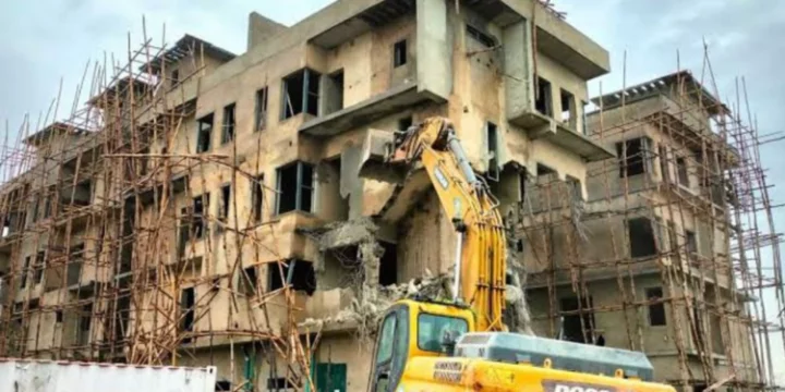 Building demolition undertaken by LASBCA to ensure public safety