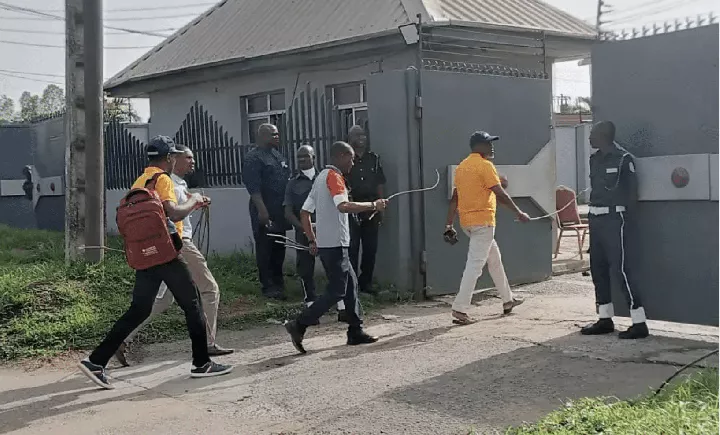 Strike: Labour Leaders Chase Out FIRS Staff with Cane, Shut Down Lagos Office (Photos)