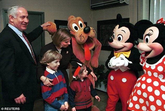 The Netanyahus are visited by Disney characters inside the prime minister's residence in Israel