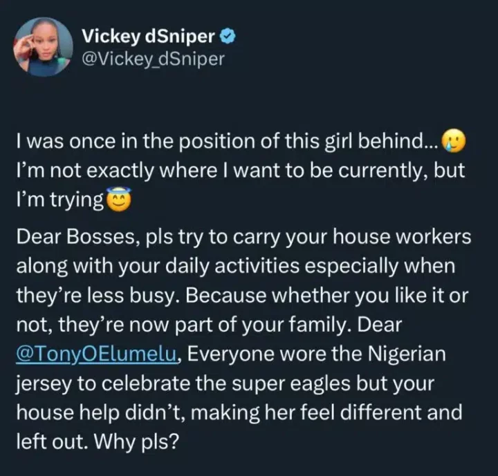 Lady berates Tony Elumelu over poor treatment of his housemaid