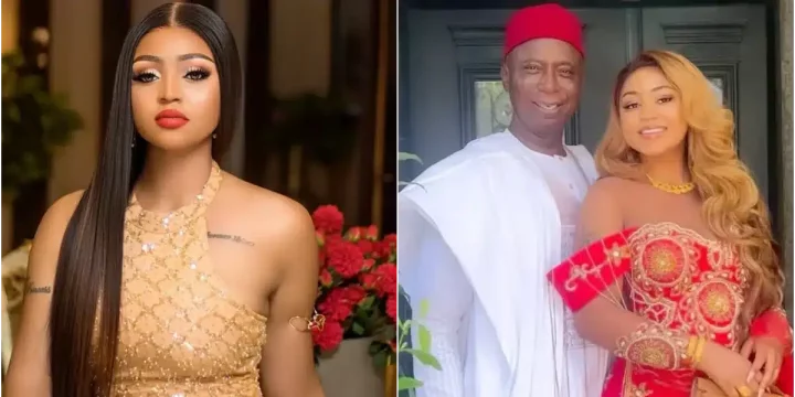 '60 years last 2 mins' - Ned Nwoko warns Regina Daniels over 'go harder'