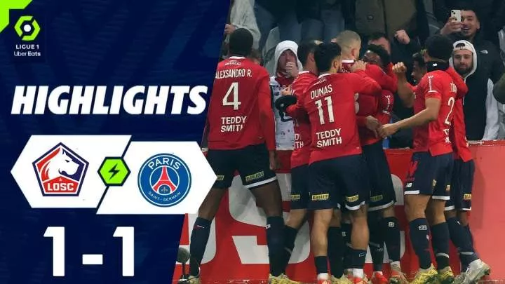 Lille 1 - 1 Paris Saint-Germain (Dec-17-2023) Ligue 1 Highlights