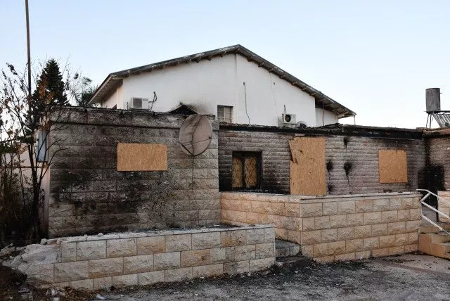  A burned home in Kiryat Shmona, one of hundreds of places impacted by Hezbollah's attacks over the last 11 months. (credit: SETH J. FRANTZMAN)