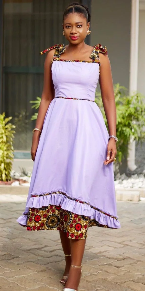 Gorgeous Blended Styles of Ankara Plain and Pattern For Ladies