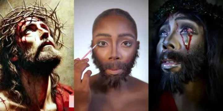 Lady transforms face into Jesus Christ with makeup, video breaks the internet