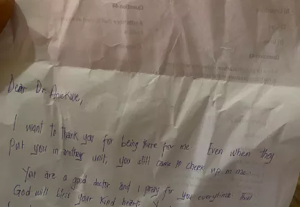 Nigerian doctor shares heartwarming letter his patient left behind for him before she passed away