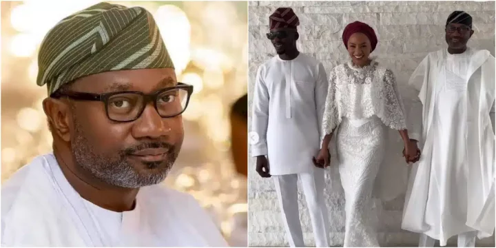 Femi Otedola's reaction to Mr Eazi kissing Temi in his presence causes buzz online