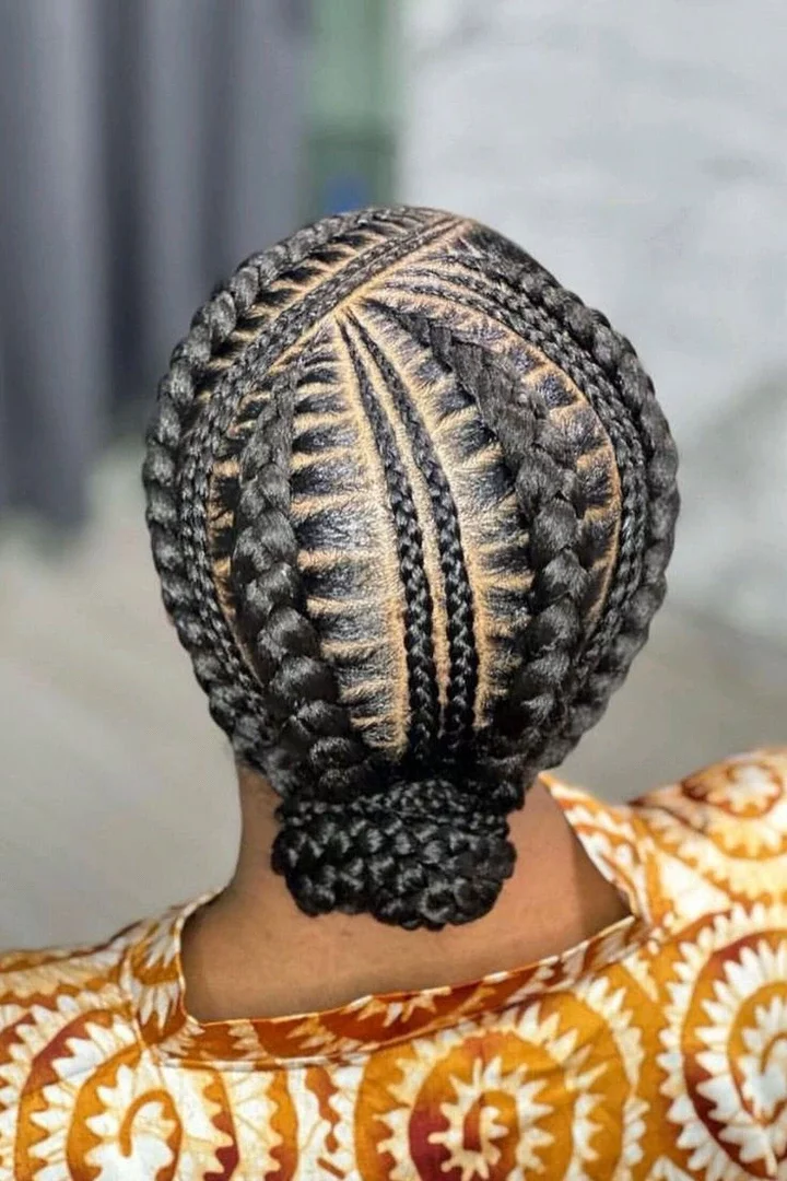 Beautiful Ghana Weaving And Braid Hairstyles For Classy Ladies.