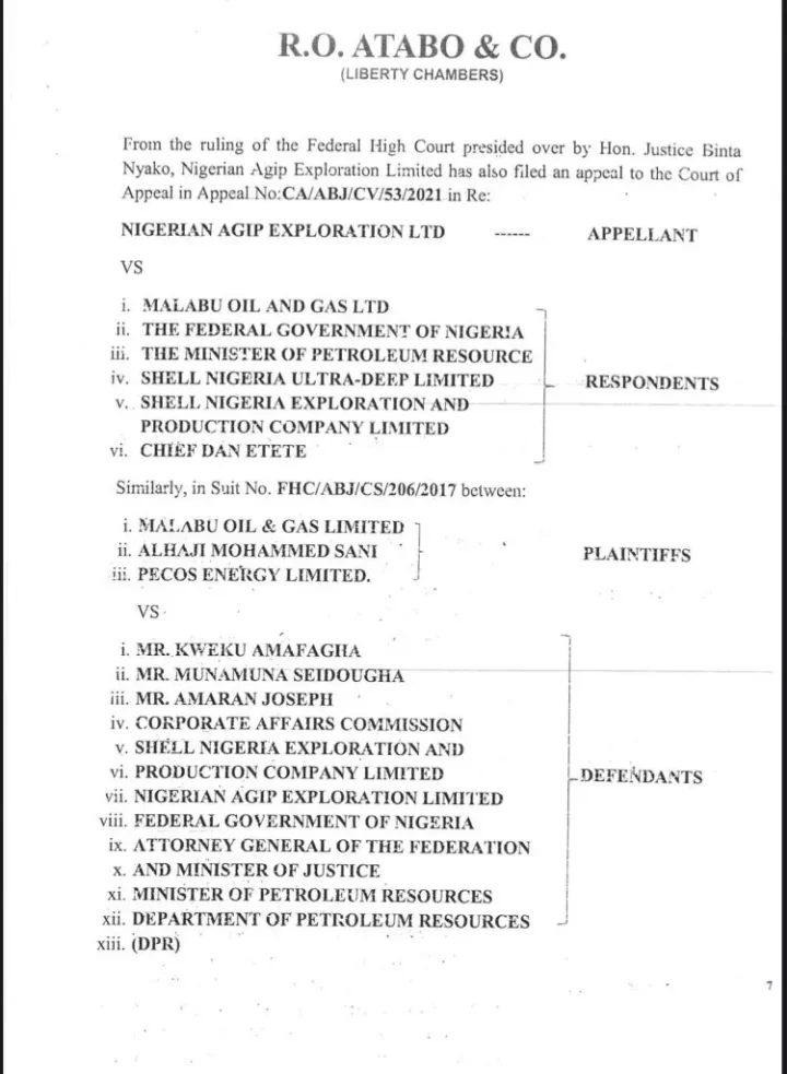 Abacha family dismisses Nigerian govt's claim of resolving $1.3bn OML 245 court cases