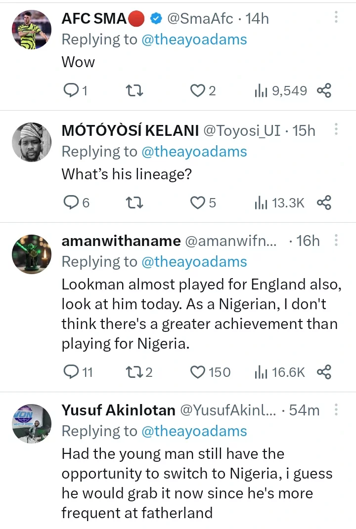 Fans react after spotting German attacker, Karim Adeyemi and his father in a stadium in Ibadan.