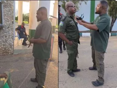 Harrison Gwamnishu Stages Solo Protest at Government House Asaba Over Insecurity in Delta State