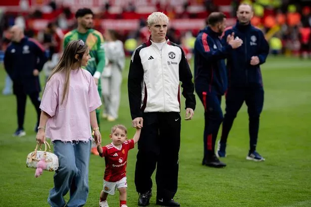 Alejandro Garnacho of Manchester United looks on at the end of  the Premier League match between Manchester United FC and Aston Villa FC at Old Trafford on May 25, 2025 in Manchester, United Kingdom. 