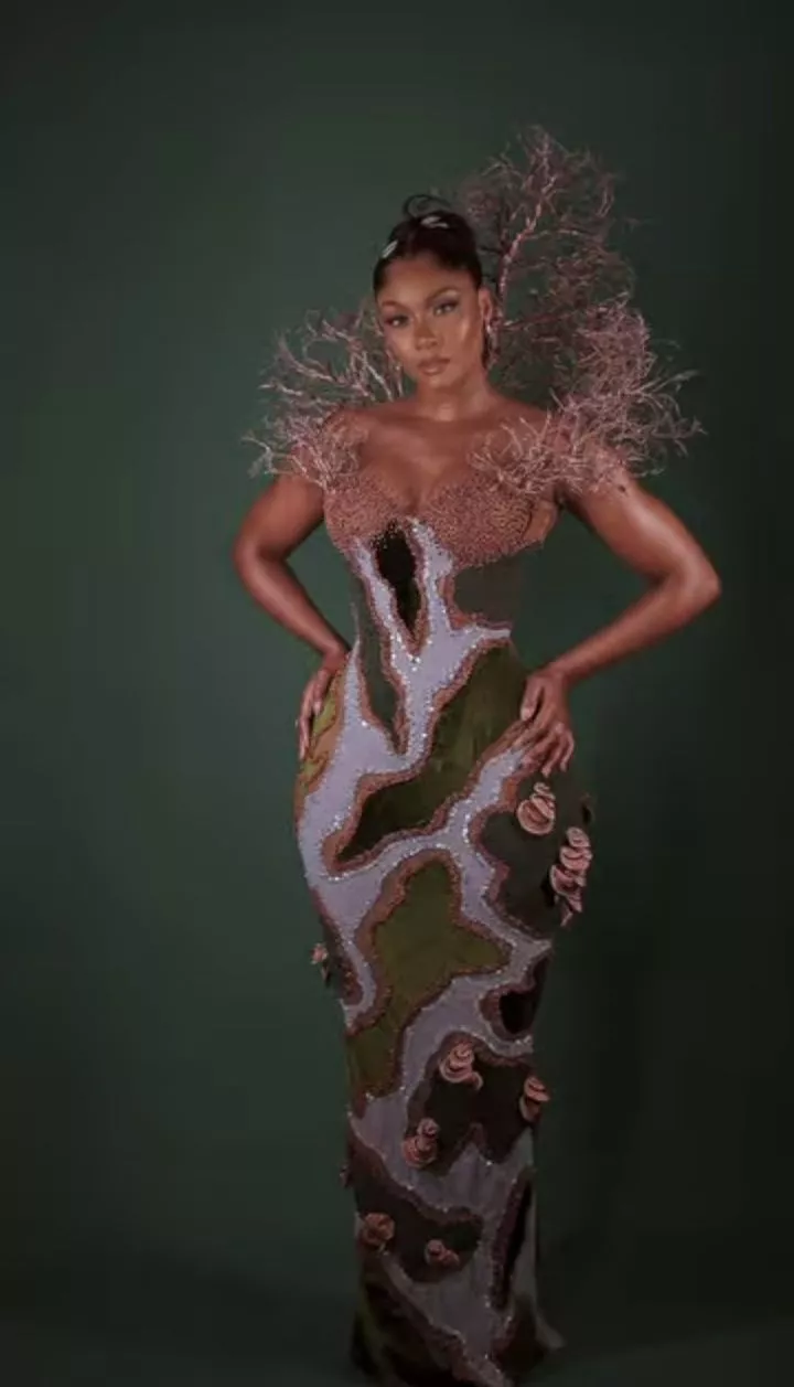Actress, Osas Ighodaro and BBNaija Star Doyin Stun in Nature-Inspired Looks at AMVCA 2025 (Pictures)