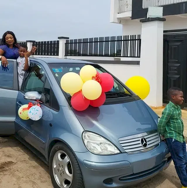 Laide Bakare's 13-year-old daughter gifts younger brother Mercedes Benz as birthday gift (Video)