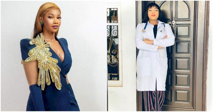 Reality Tv star, Dr. Cherry advises ladies to get a real life investment as she reacts to Tacha's video